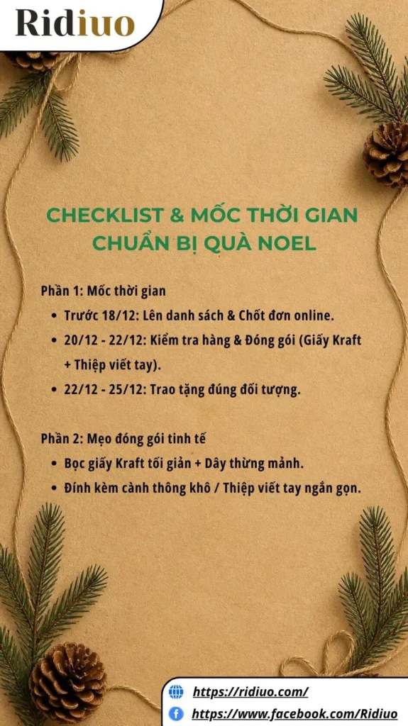 Checklist mốc thời gian và lưu ý đóng gói quà Giáng sinh